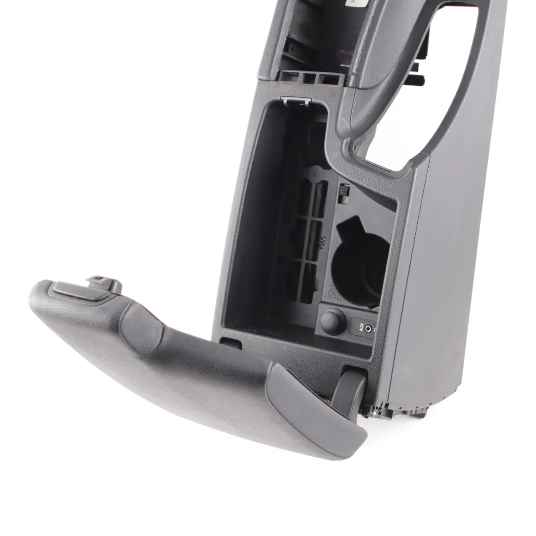 BMW E90 E91 E92 E93 Black Centre Console Leather Armrest - SKU rhd-7130692-3 - Part number 7130692