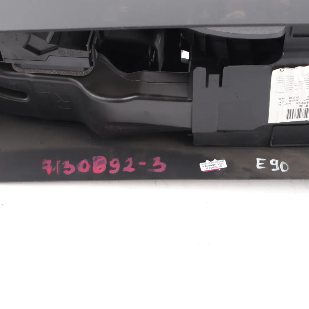 BMW E90 E91 E92 E93 Black Centre Console Leather Armrest - SKU rhd-7130692-3 - Part number 7130692