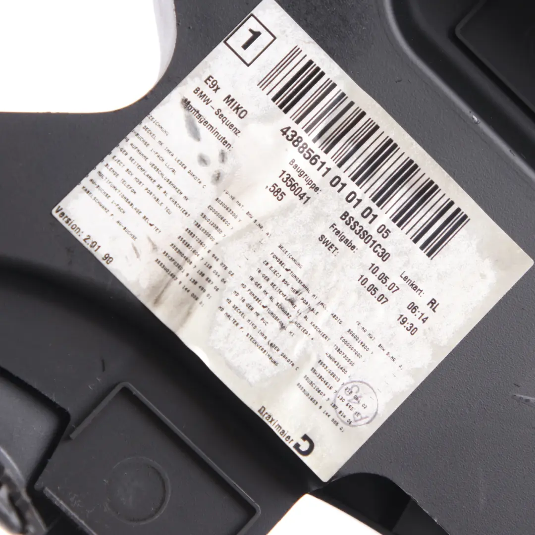 Centre Console Leather Armrest Dakota Black Terra to BMW E90 E91 with Part number 7130692 BMW E90 E91 Centre Console Leather Armrest Dakota Black Terra - SKU rhd-7130692-5 - Part number 7130692