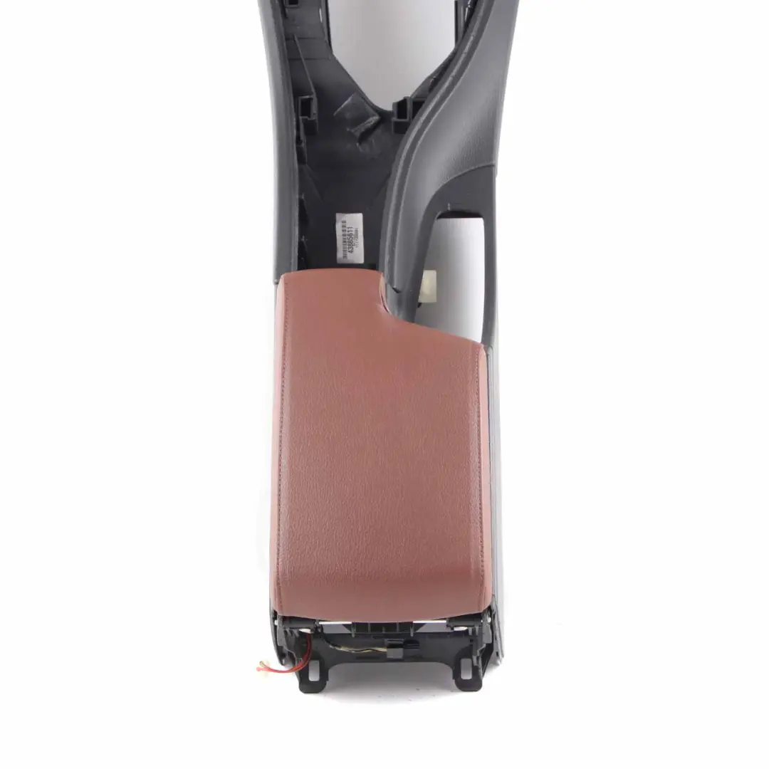 BMW E90 E91 Centre Console Leather Armrest Dakota Black Terra - SKU rhd-7130692-5 - Part number 7130692