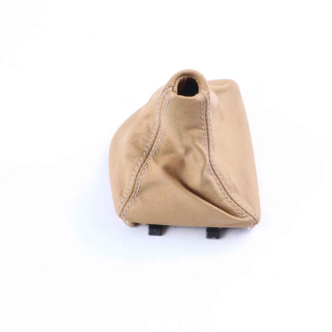 Handbrake Lever Gear Shift Gaiter Cover Brown Leather Set to BMW E82 E87 E88 with Part number 7130844 BMW E82 E87 E88 Handbrake Lever Gear Shift Gaiter Cover Brown Leather Set - SKU rhd-7130844-4 - Part number 7130844