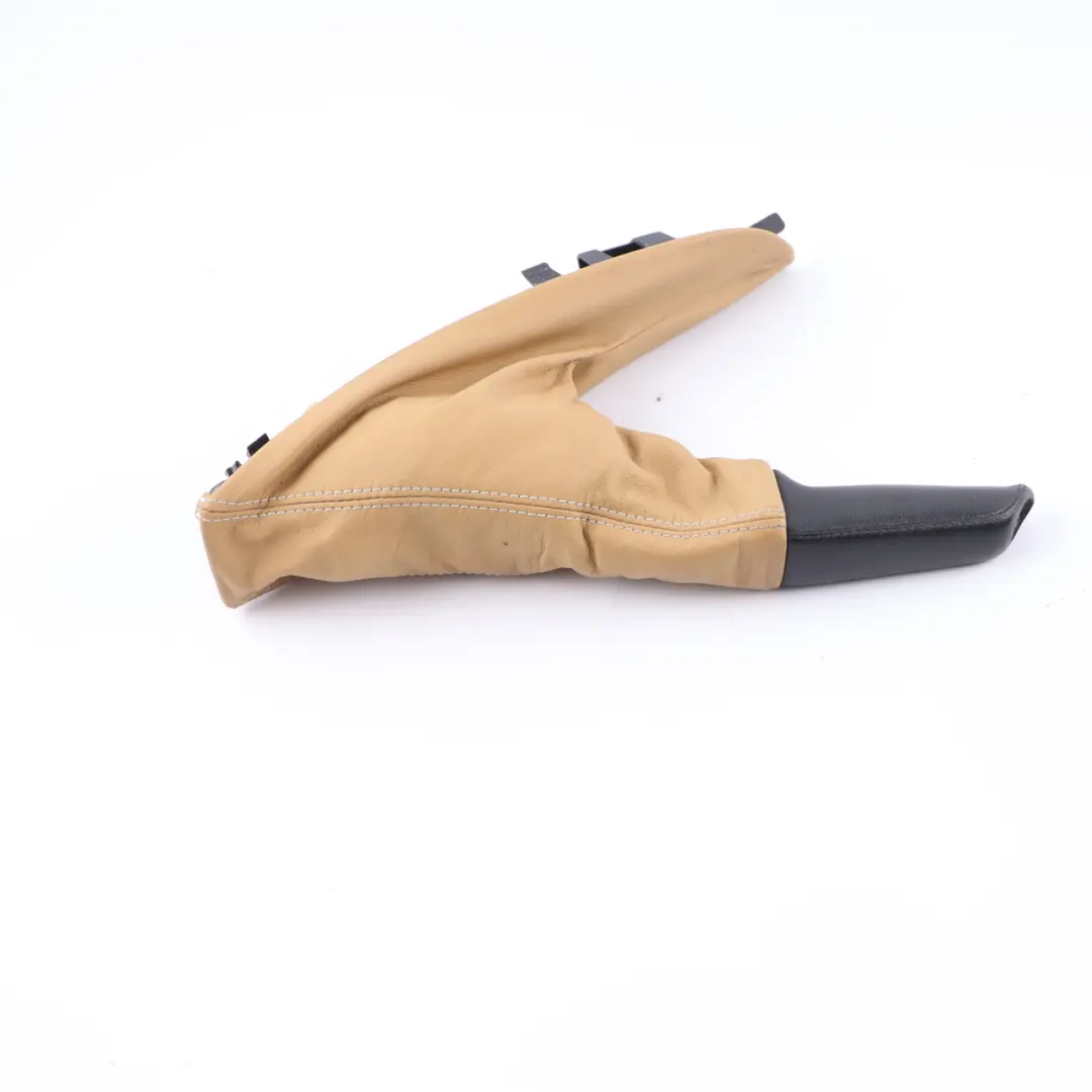 Handbrake Lever Gear Shift Gaiter Cover Brown Leather Set to BMW E82 E87 E88 with Part number 7130844 BMW E82 E87 E88 Handbrake Lever Gear Shift Gaiter Cover Brown Leather Set - SKU rhd-7130844-4 - Part number 7130844
