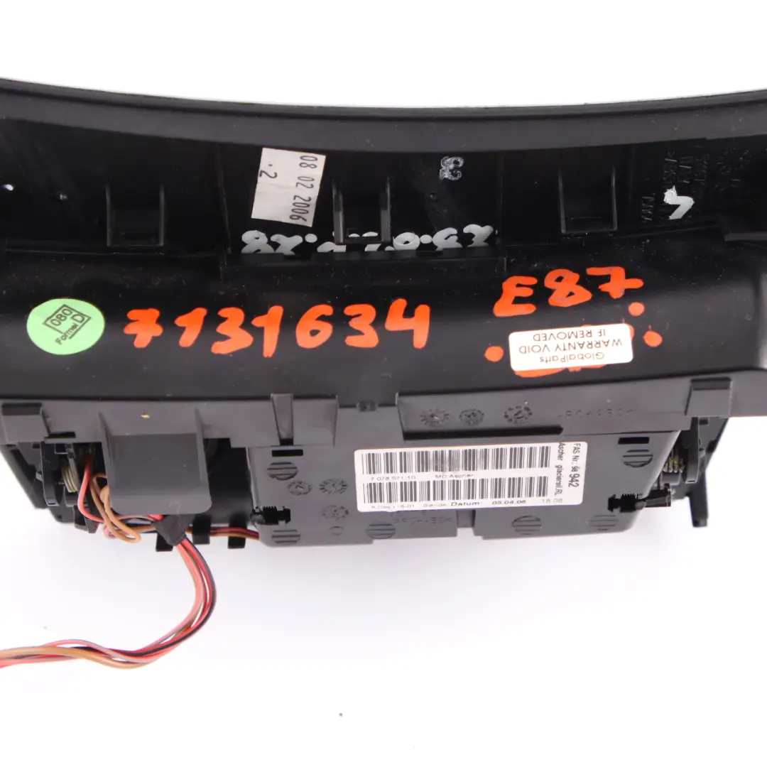 Ashtray Finisher Trim Tray Cover Decor Kodiak Silver Panel to BMW E87 with Part number 7131634 BMW E87 Ashtray Finisher Trim Tray Cover Decor Kodiak Silver Panel - SKU rhd-7131634 - Part number 7131634