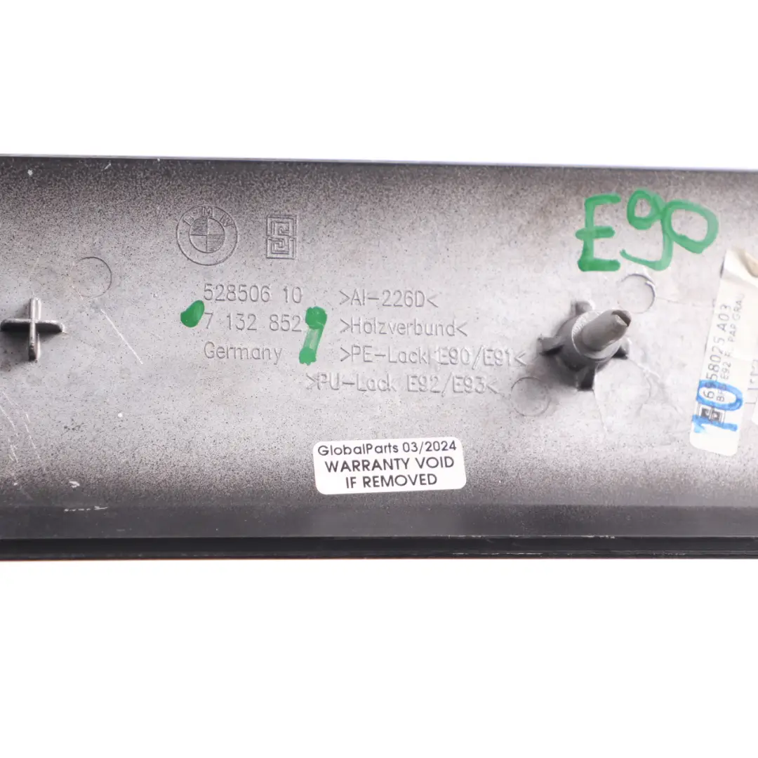 Dash Cover BMW E90 E91 Dashboard Trim Panel Left N/S Wood - SKU rhd-7132852-1 - Part number 7132852