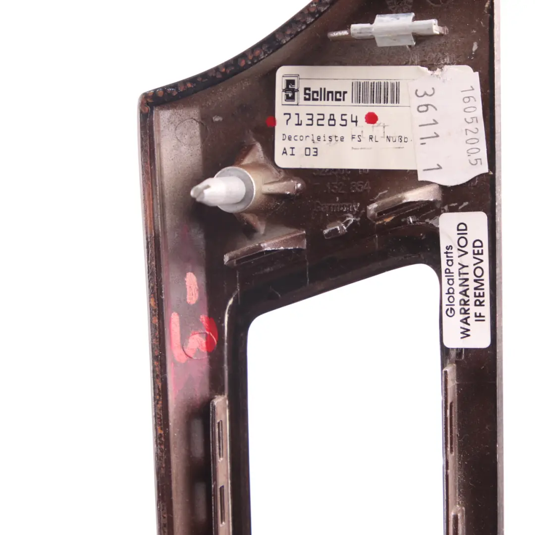 Dashboard Cover BMW E90 E91 Trim Panel Wood Burr Walnut Right O/S - SKU rhd-7132854-3 - Part number 7132854