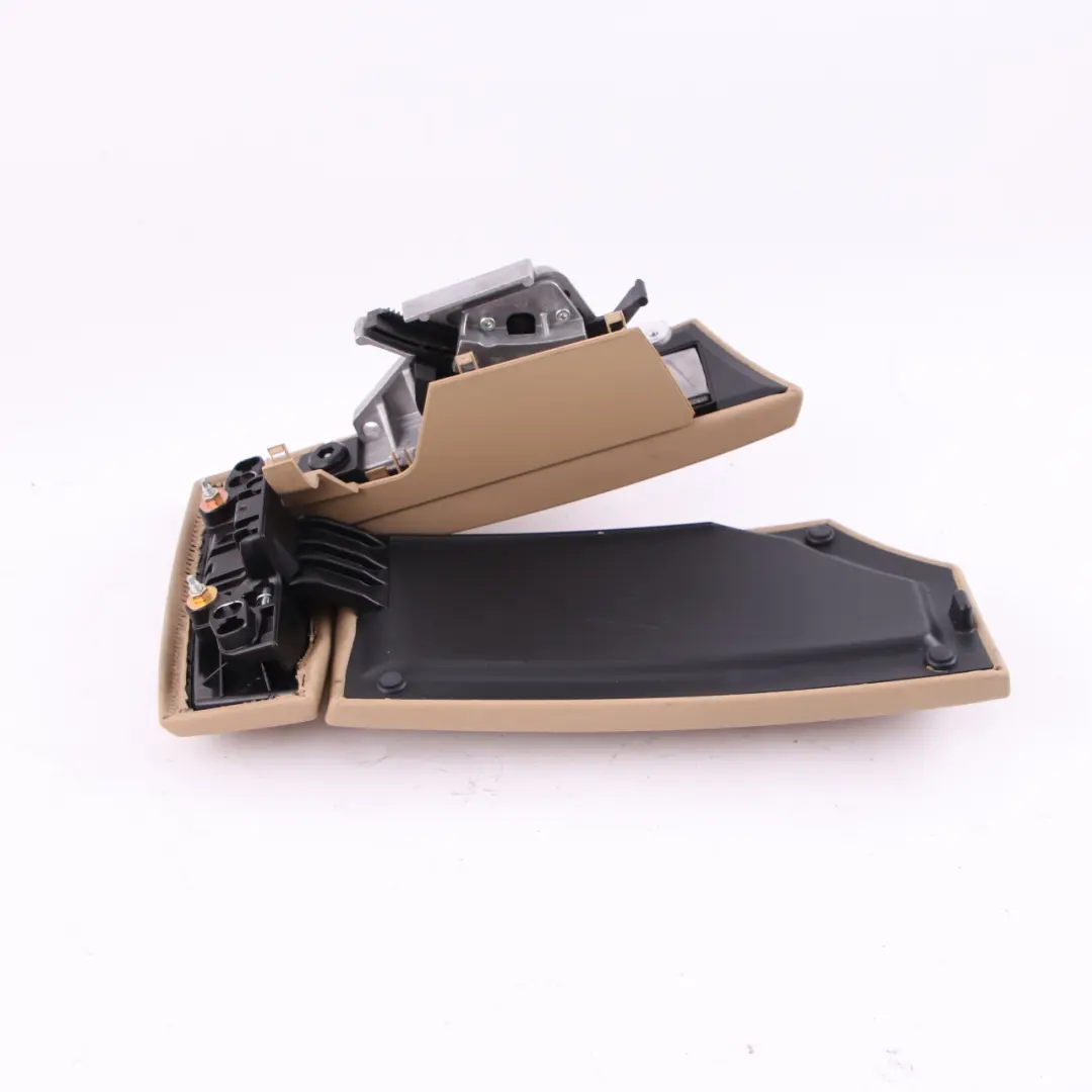 BMW E60 E61 LCI Cover Centre Console Armrest Leather Beige - SKU rhd-7133211 - Part number 7133211