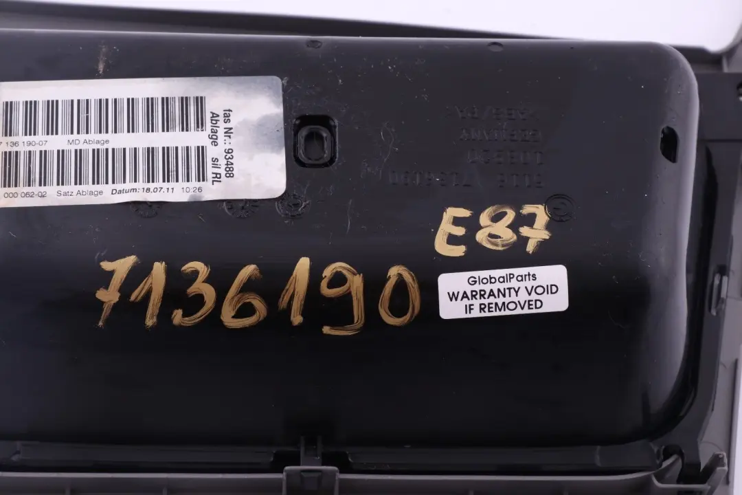 Interior Storage Tray Utility Box Front Titan Matt to BMW 1 Series E87 with Part number 7136190 BMW 1 Series E87 Interior Storage Tray Utility Box Front Titan Matt - SKU rhd-7136190 - Part number 7136190