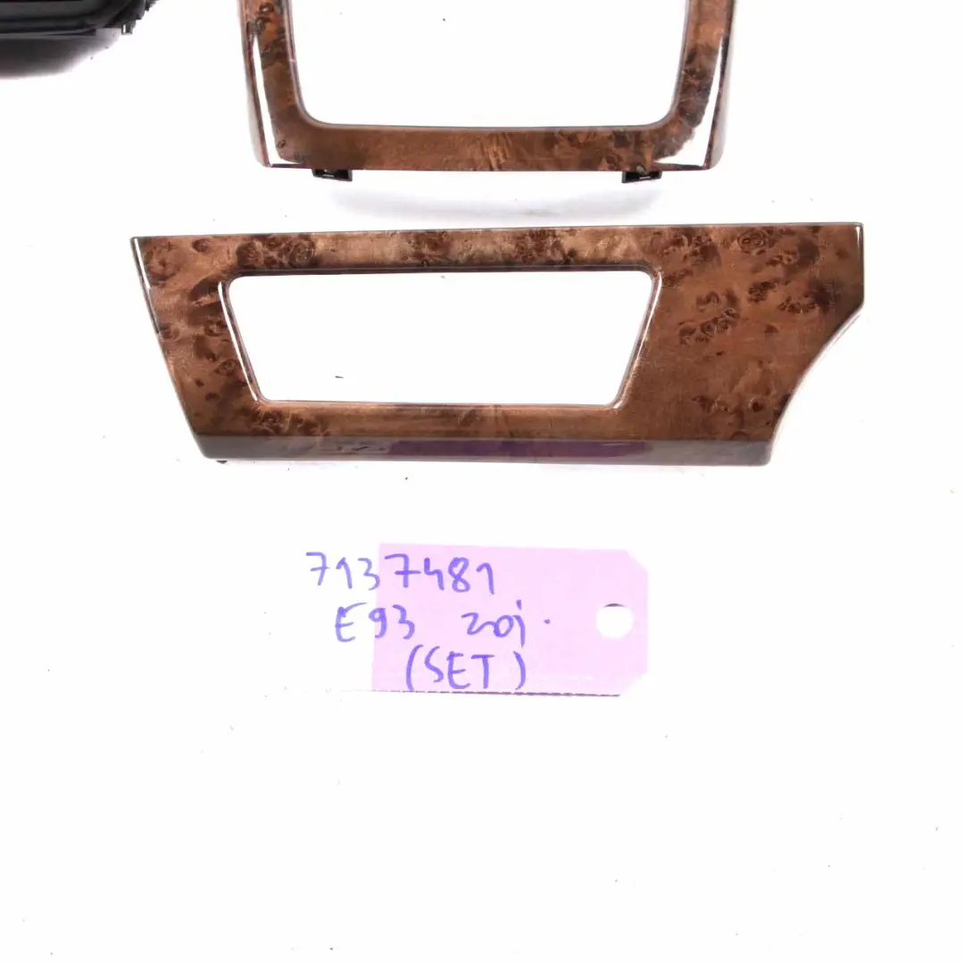Interior Trim Cover Set Dash Dashboard Wood Poplar Grain Light to BMW 3 Series E93 with Part number 7137481 BMW 3 Series E93 Interior Trim Cover Set Dash Dashboard Wood Poplar Grain Light - SKU rhd-7137481 - Part number 7137481