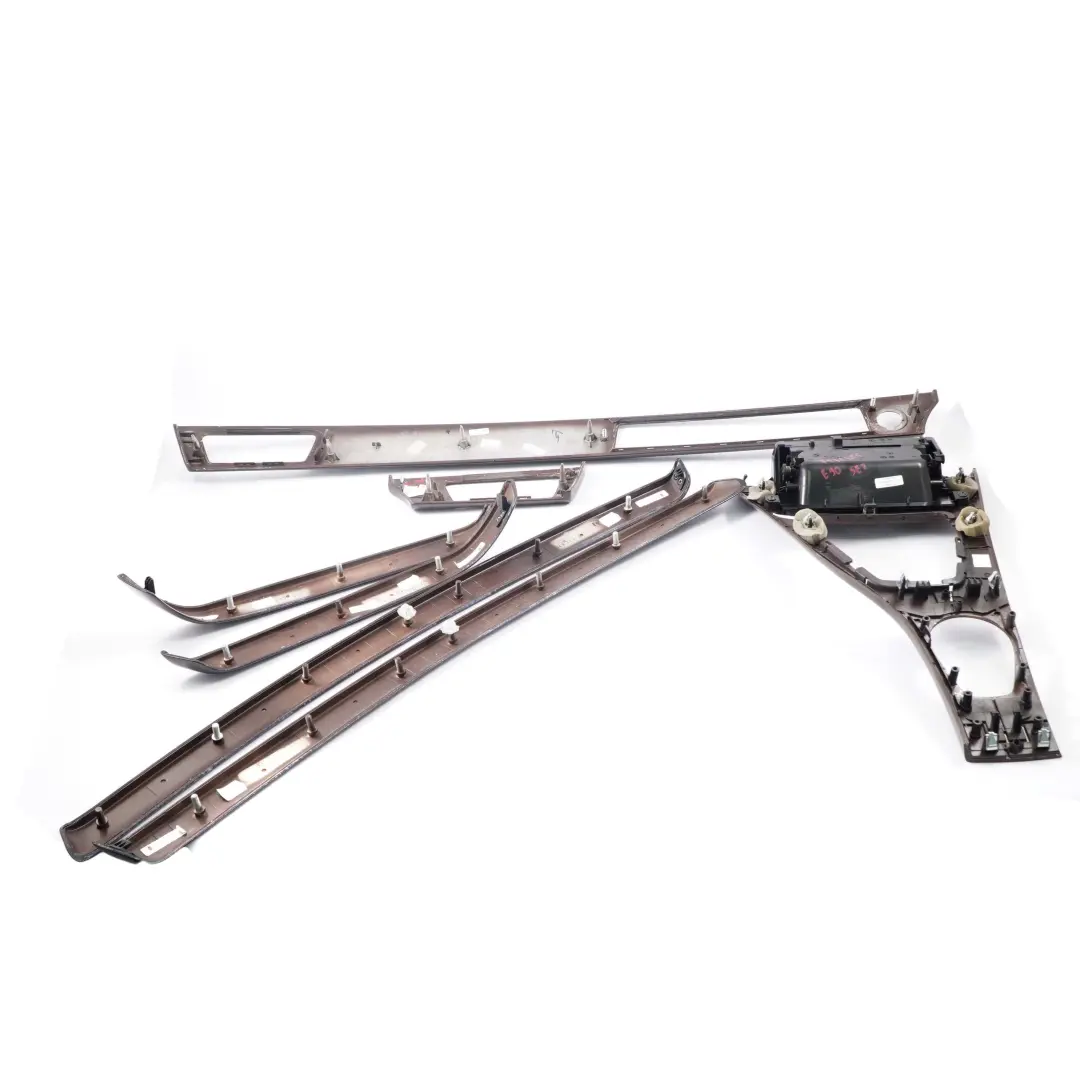 Dashboard Trim Set Interior Cover Strip Console Ashtray Wood Burr Walnut to BMW E90 with Part number 7137485 BMW E90 Dashboard Trim Set Interior Cover Strip Console Ashtray Wood Burr Walnut - SKU rhd-7137485 - Part number 7137485