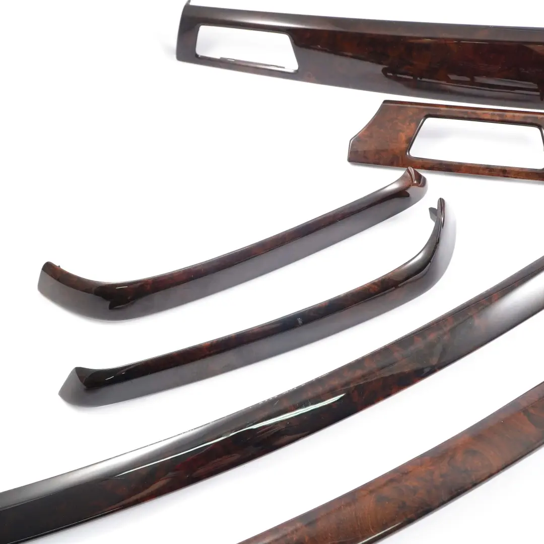 Dashboard Trim Set Interior Cover Strip Console Ashtray Wood Burr Walnut to BMW E90 with Part number 7137485 BMW E90 Dashboard Trim Set Interior Cover Strip Console Ashtray Wood Burr Walnut - SKU rhd-7137485 - Part number 7137485