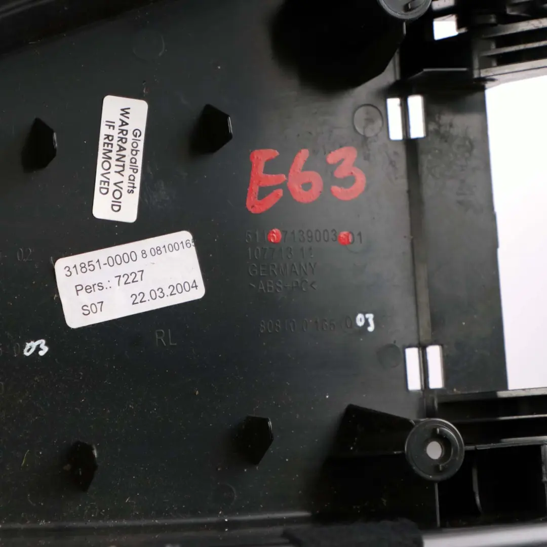 Centre Console Storage Armrest Support Carrier Telephone to BMW 6 E63 E64 with Part number 7139003 BMW 6 E63 E64 Centre Console Storage Armrest Support Carrier Telephone - SKU rhd-7139003 - Part number 7139003