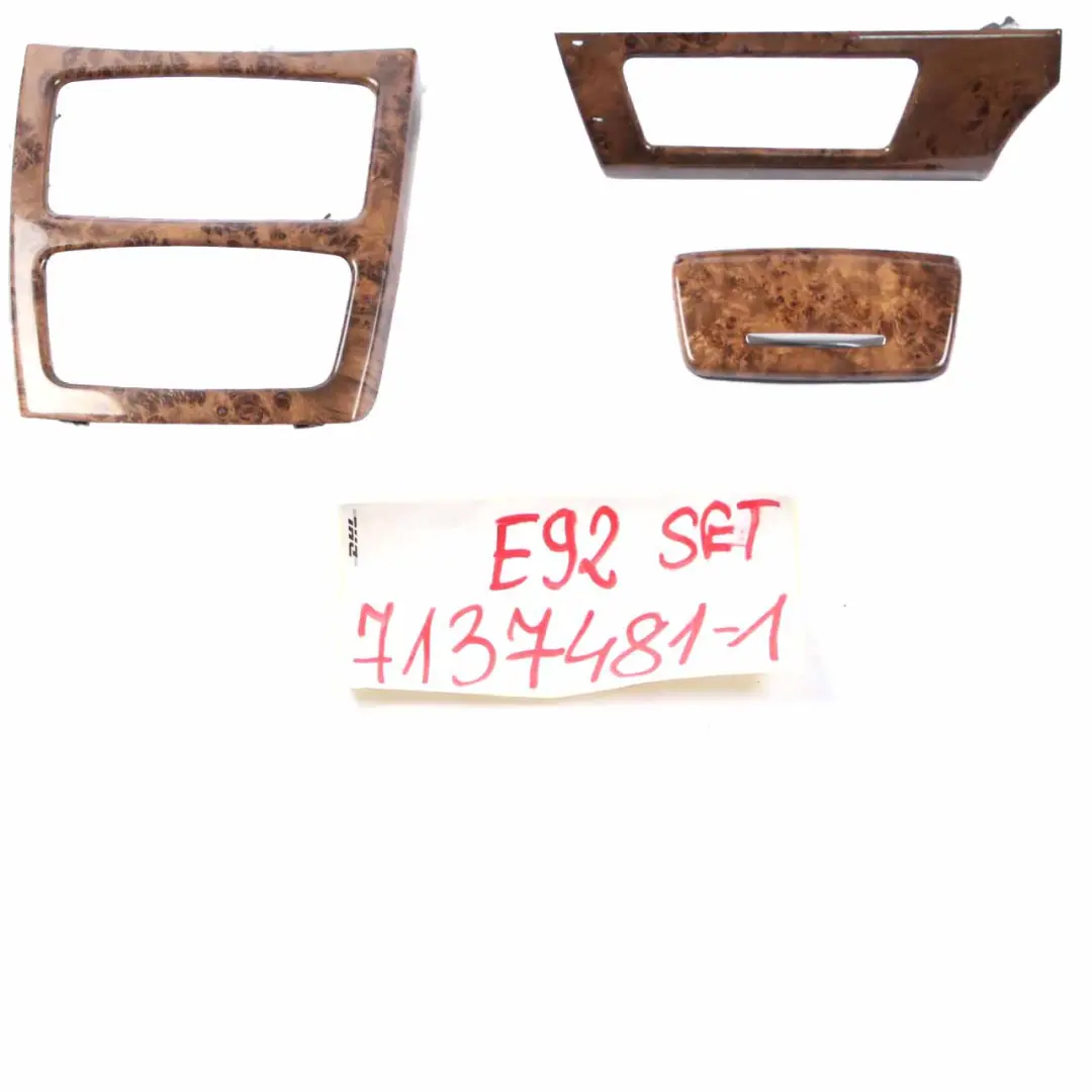 Interior Trim Cover Set Dash Dashboard Wood Poplar Grain Light to BMW E92 with Part number 7145711 BMW E92 Interior Trim Cover Set Dash Dashboard Wood Poplar Grain Light - SKU rhd-7145711-1 - Part number 7145711