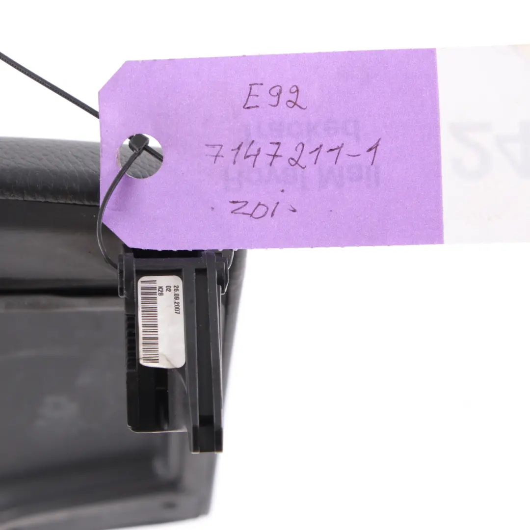 BMW E90 E91 E92 LCI Leather Cover Centre Console Armrest Black 7147211 - SKU rhd-7147211-1 - Part number 9133808