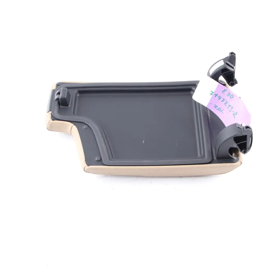 Leather Centre Cover Console Armrest Beige 7137558 to BMW E90 E90N E91 LCI with Part number 7147213 BMW E90 E90N E91 LCI Leather Centre Cover Console Armrest Beige 7137558 - SKU rhd-7147213-2 - Part number 7147213