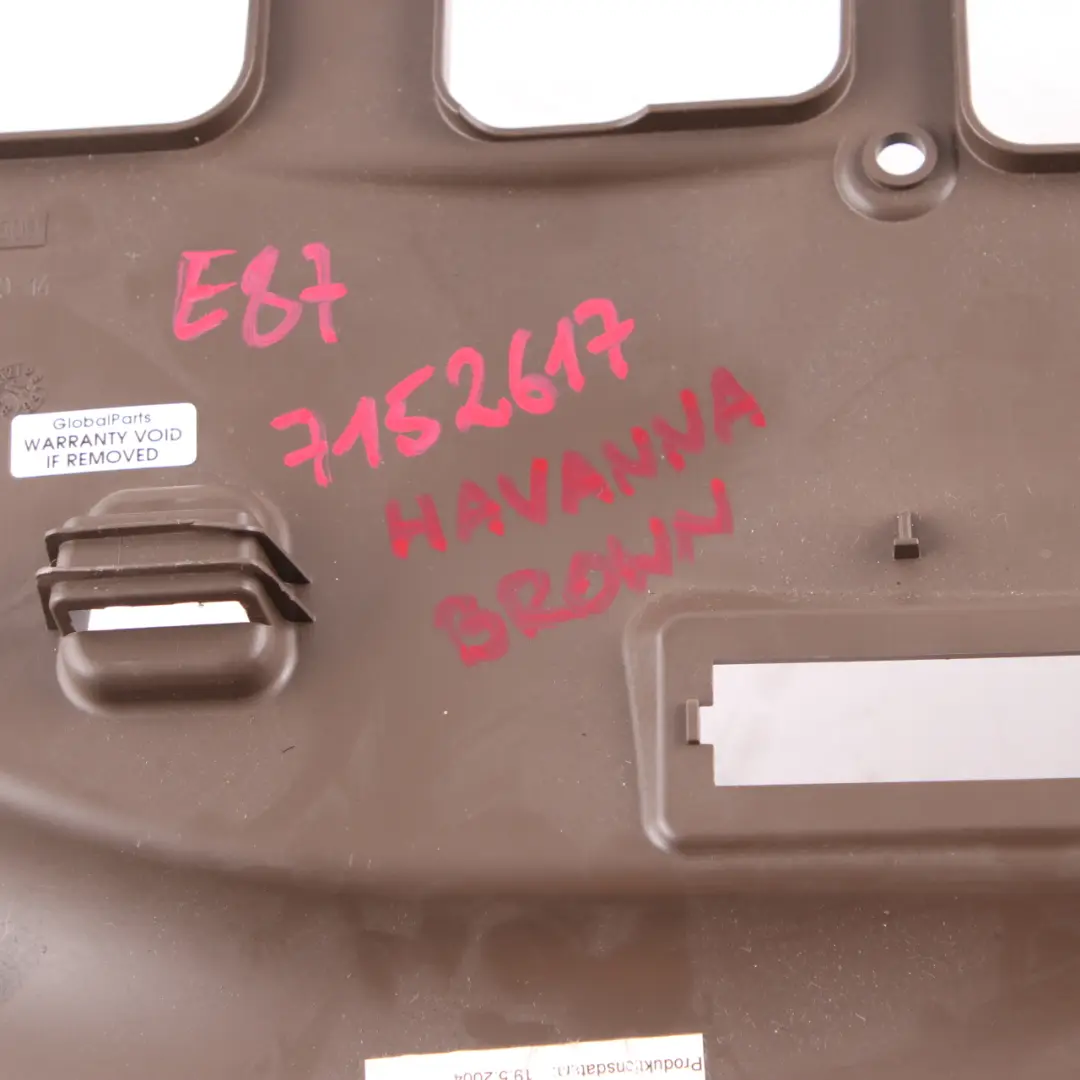 Passengers Footwell Trim Panel Bottom Cover Havanna Brown 7152609 to BMW E87 with Part number 7152617 BMW E87 Passengers Footwell Trim Panel Bottom Cover Havanna Brown 7152609 - SKU rhd-7152617 - Part number 7152617