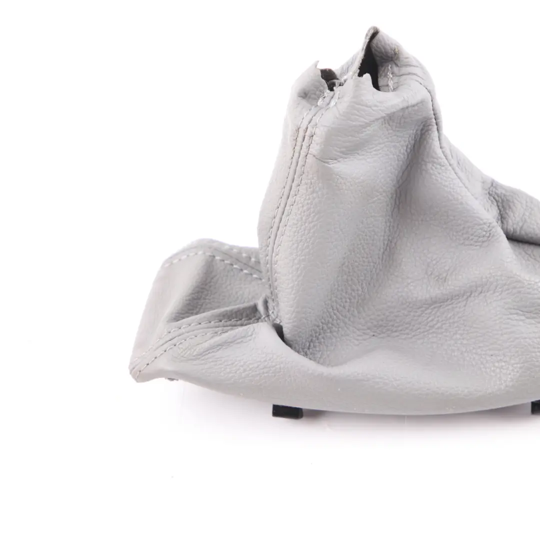 Grey Leather Handbrake Lever Cover to BMW E90 E91 E92 with Part number 7155626 BMW E90 E91 E92 Grey Leather Handbrake Lever Cover - SKU rhd-7155626-2 - Part number 7155626