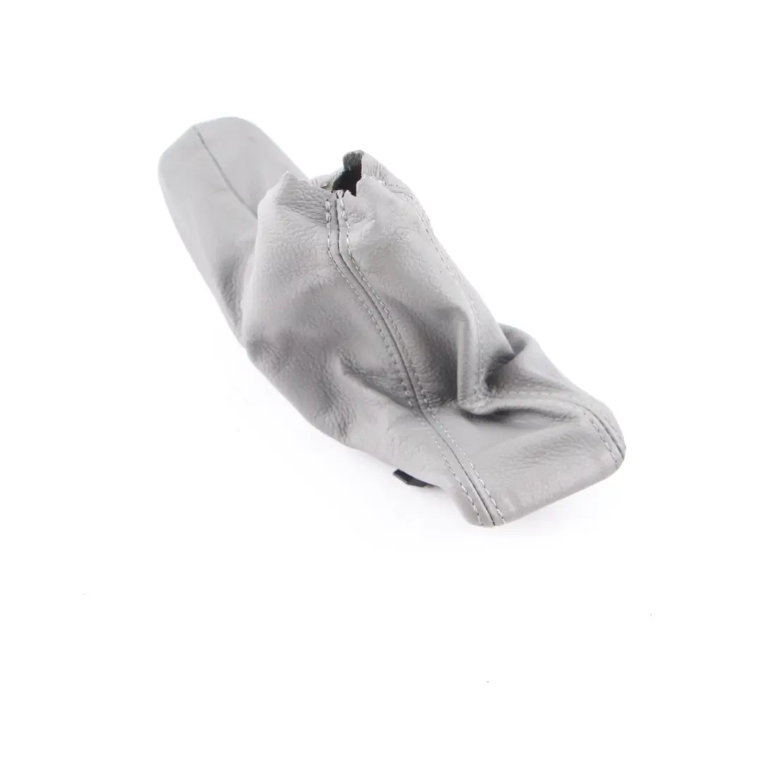 Grey Leather Handbrake Lever Cover to BMW E90 E91 E92 with Part number 7155626 BMW E90 E91 E92 Grey Leather Handbrake Lever Cover - SKU rhd-7155626-2 - Part number 7155626