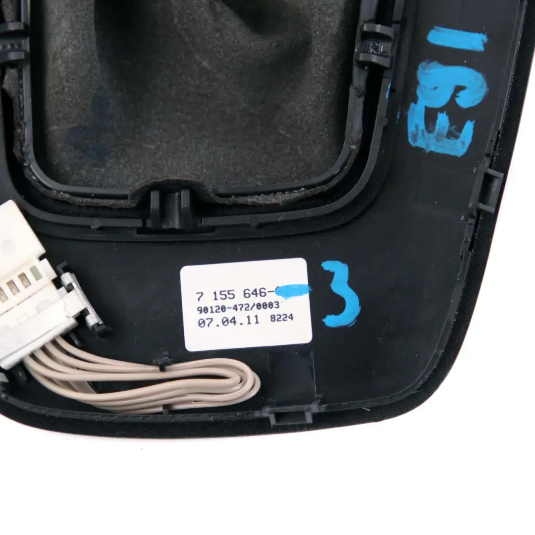 Selector Selecting Lever Surround Cover Black to BMW 3 Series E90 E91 E92 LCI Gear with Part number 7155646 BMW 3 Series E90 E91 E92 LCI Gear Selector Selecting Lever Surround Cover Black - SKU rhd-7155646-3 - Part number 7155646