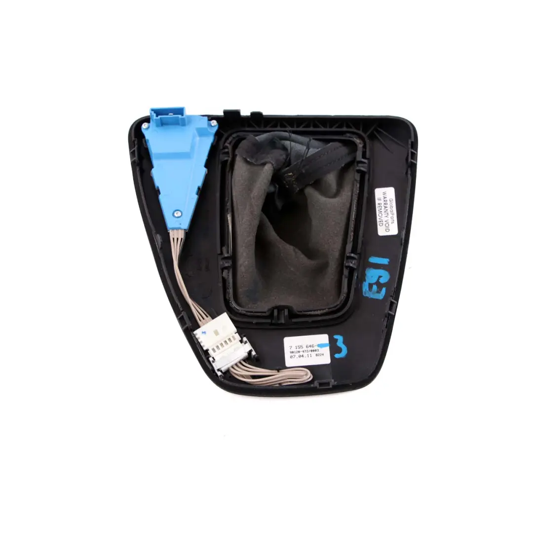 Selector Selecting Lever Surround Cover Black to BMW 3 Series E90 E91 E92 LCI Gear with Part number 7155646 BMW 3 Series E90 E91 E92 LCI Gear Selector Selecting Lever Surround Cover Black - SKU rhd-7155646-3 - Part number 7155646