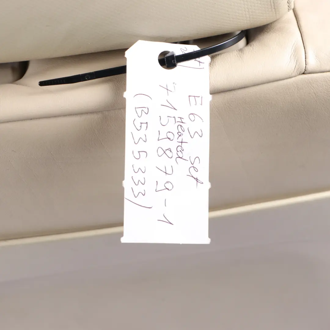 BMW E63 Sport Heated Cream Beige Leather Interior Front Rear Seat Seats Memory - SKU rhd-7159879-1 - Part number 7159879