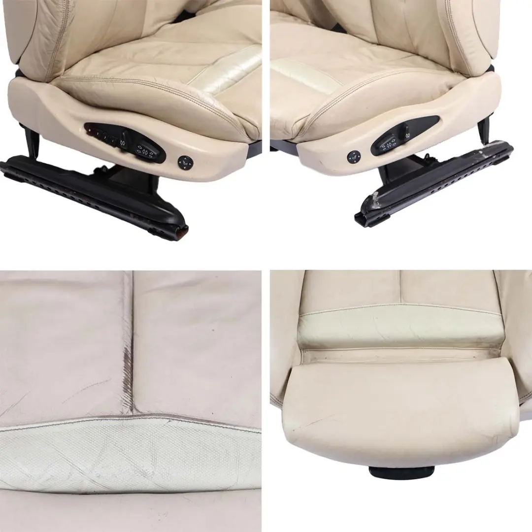 Heated Cream Beige Leather Interior Front Rear Seat Seats Memory to BMW E63 Sport with Part number 7159879 BMW E63 Sport Heated Cream Beige Leather Interior Front Rear Seat Seats Memory - SKU rhd-7159879-1 - Part number 7159879