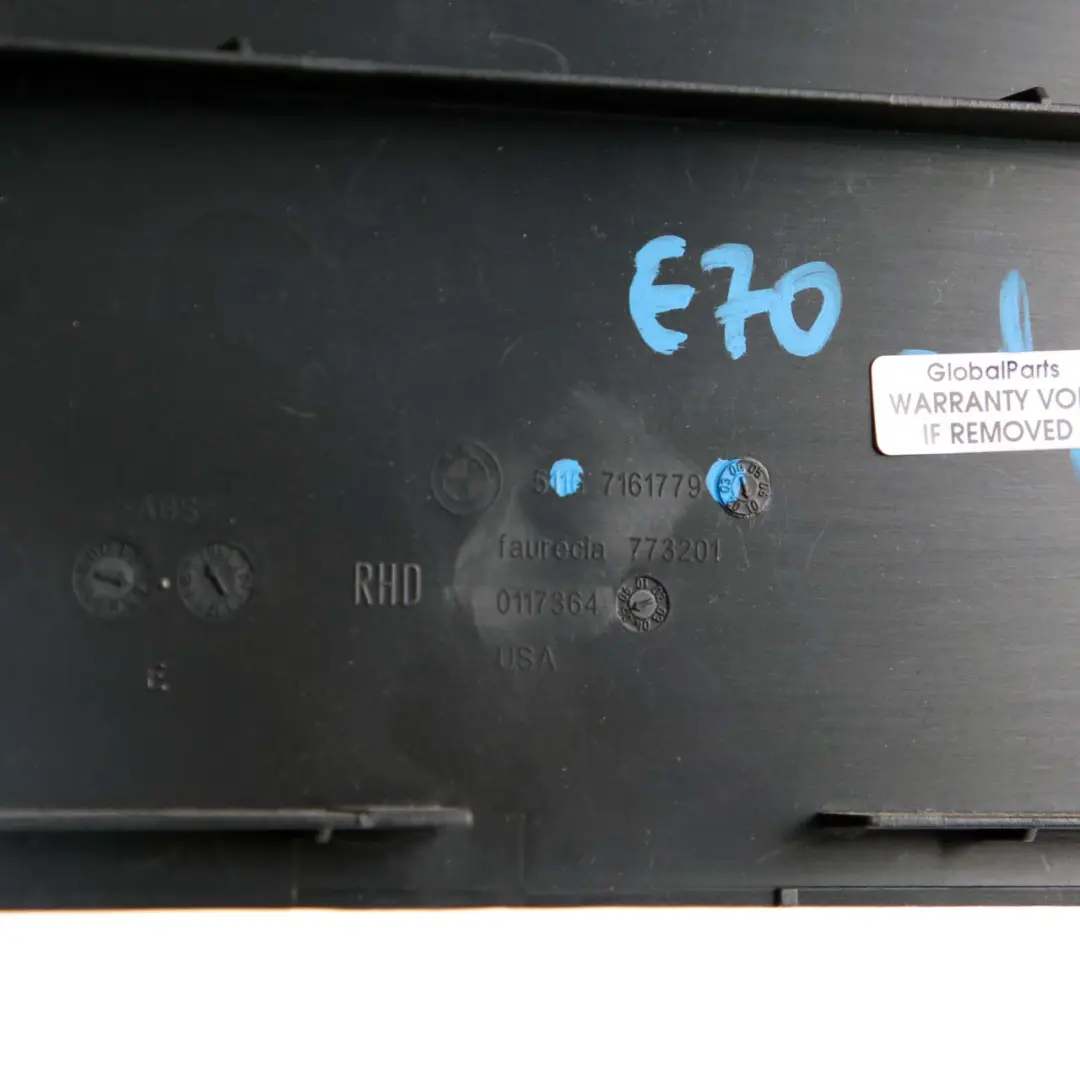Glovebox Rear Wall BMW E70 E71 X5 X6 Glove Box Dashboard Trim to with Part number 7161779 Glovebox Rear Wall BMW E70 E71 X5 X6 Glove Box Dashboard Trim - SKU rhd-7161779 - Part number 7161779