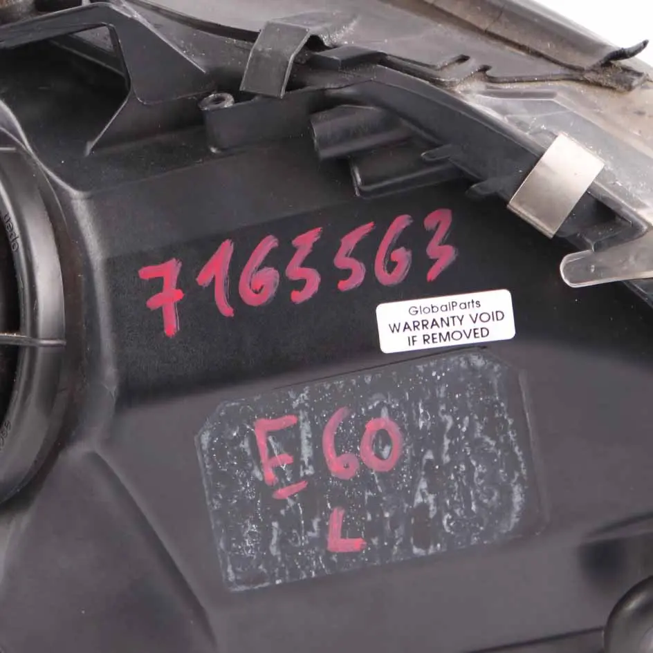 Headlight BMW E60 E61 Headlamp Front Lamp Passenger Side Left N/S to with Part number 7165563 Headlight BMW E60 E61 Headlamp Front Lamp Passenger Side Left N/S - SKU rhd-7165563 - Part number 7165563