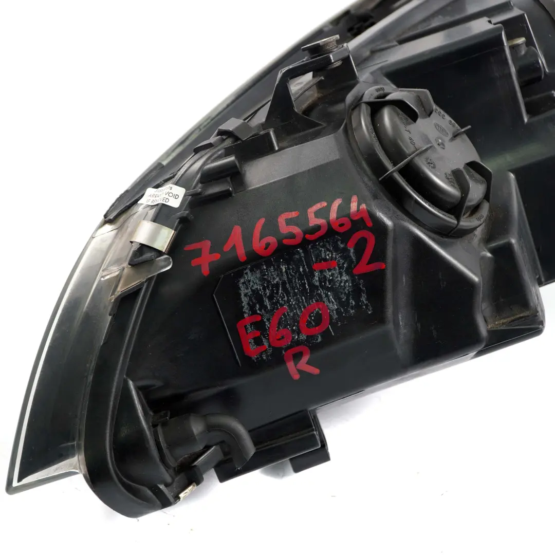 Headlight Headlamp Front Lamp Light Driver Side Right O/S to BMW 5 E60 E61 2 with Part number 7165564 BMW 5 E60 E61 2 Headlight Headlamp Front Lamp Light Driver Side Right O/S - SKU rhd-7165564-2 - Part number 7165564