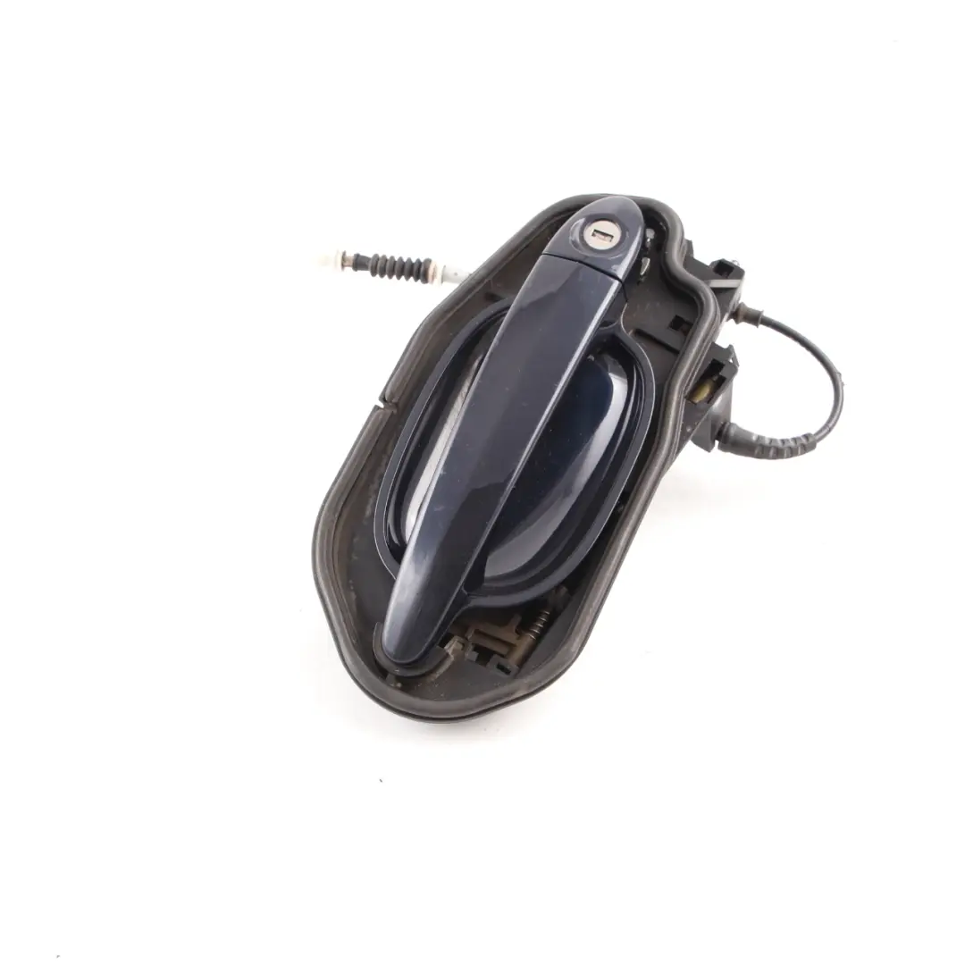 BMW 5 Series E60 E61 Grab Door Handle Front Right O/S Monacoblau Blue - A35 - SKU rhd-7169174-MB - Part number 7169174