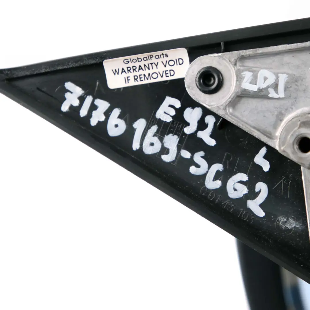 Left Heated Outside Wing Mirror N/S Spacegrau Space Grey to BMW 3 Series 2 E92 E93 with Part number 7176169 BMW 3 Series 2 E92 E93 Left Heated Outside Wing Mirror N/S Spacegrau Space Grey - SKU rhd-7176169-SCG2 - Part number 7176169