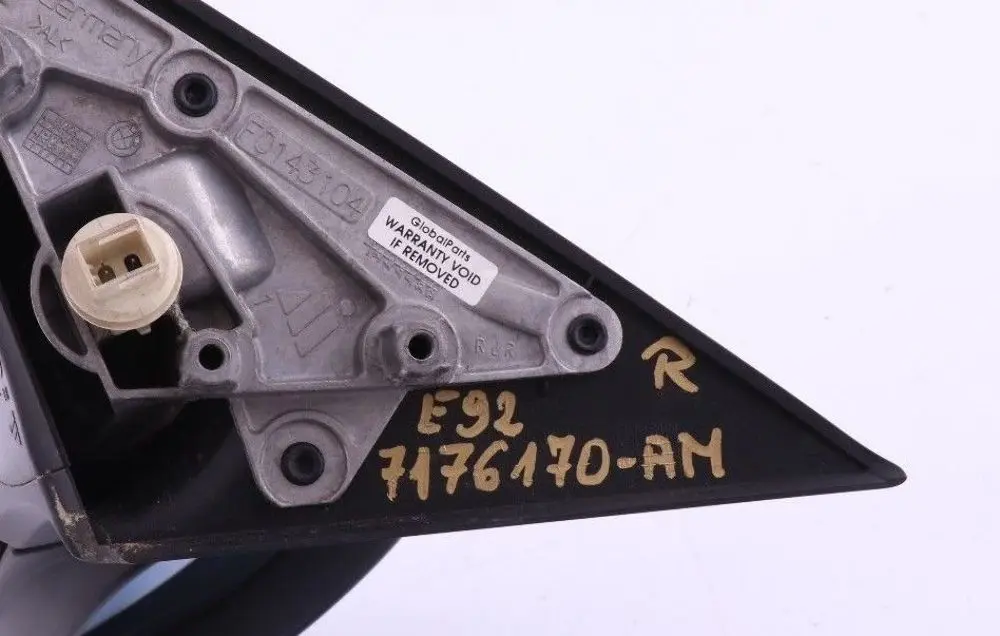 Right Heated Outside Wing Mirror O/S Arktis Metallic - A34 to BMW 3 Series E92 E93 with Part number 7176170 BMW 3 Series E92 E93 Right Heated Outside Wing Mirror O/S Arktis Metallic - A34 - SKU rhd-7176170-AM - Part number 7176170