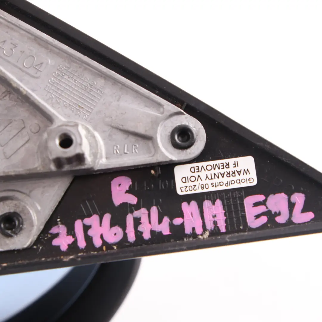 Wing Mirror BMW E92 E93 Right O/S Outside Arktis Metallic - A34 to with Part number 7176174 Wing Mirror BMW E92 E93 Right O/S Outside Arktis Metallic - A34 - SKU rhd-7176174-AM - Part number 7176174