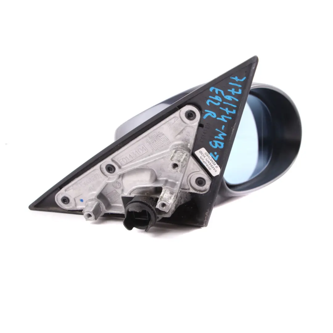 Wing Mirror BMW E92 E93 2 Door Right O/S Outside Monacoblau Metallic Blue A35 to with Part number 7176174 Wing Mirror BMW E92 E93 2 Door Right O/S Outside Monacoblau Metallic Blue A35 - SKU rhd-7176174-MB2 - Part number 7176174