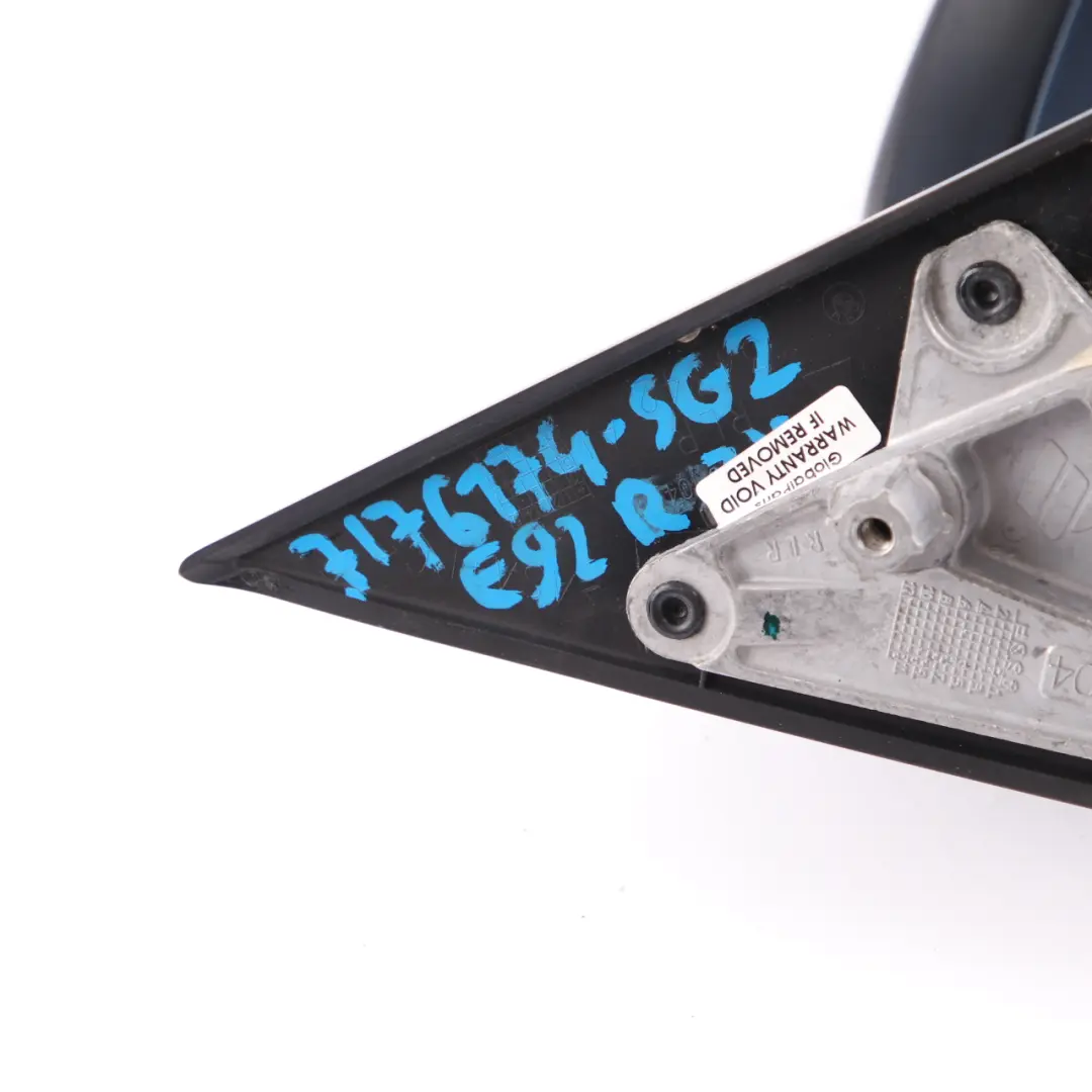 Right Wing Mirror O/S Sparkling Graphite Metallic A22 to BMW E92 E93 with Part number 7176174 BMW E92 E93 Right Wing Mirror O/S Sparkling Graphite Metallic A22 - SKU rhd-7176174-SG2 - Part number 7176174