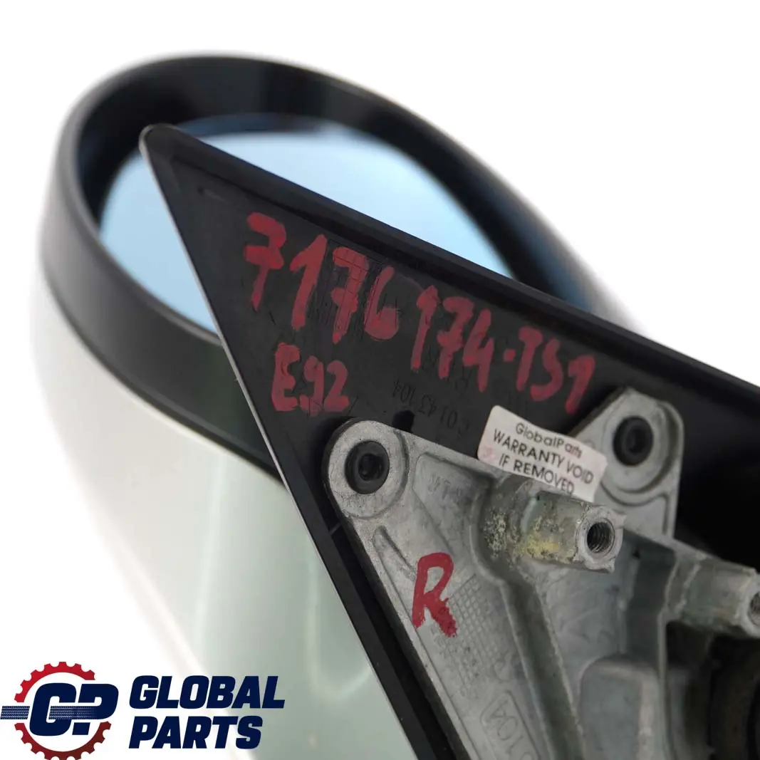 Right Wing Mirror O/S Titansilber Metallic Titanium Silver 354 to BMW 3 E92 E93 2 with Part number 7176174 BMW 3 E92 E93 2 Right Wing Mirror O/S Titansilber Metallic Titanium Silver 354 - SKU rhd-7176174-TS2 - Part number 7176174