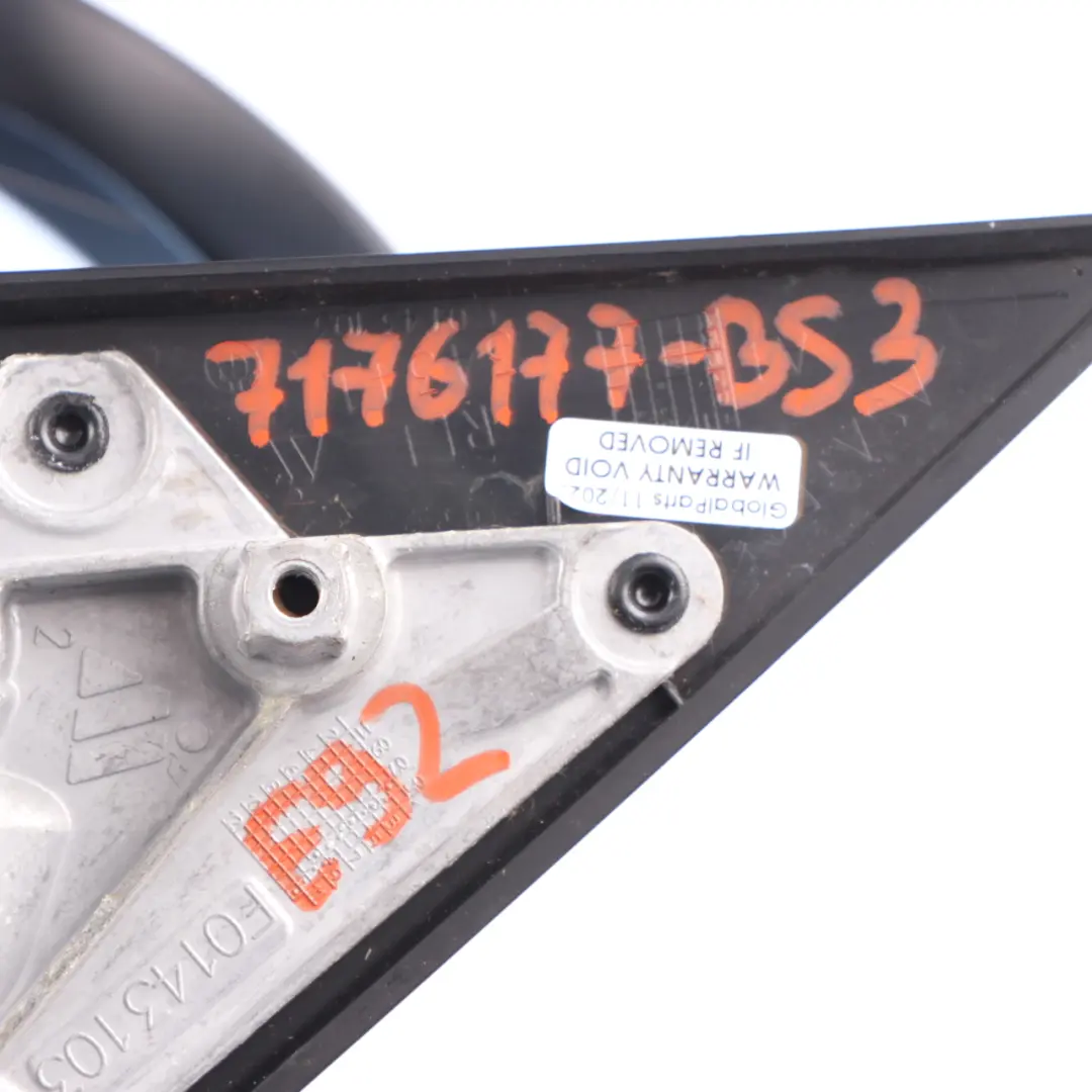 Wing Mirror BMW E92 E93 Power Fold Heated Door Left N/S Black Sapphire - 475 to with Part number 7176177 Wing Mirror BMW E92 E93 Power Fold Heated Door Left N/S Black Sapphire - 475 - SKU rhd-7176177-BS3 - Part number 7176177