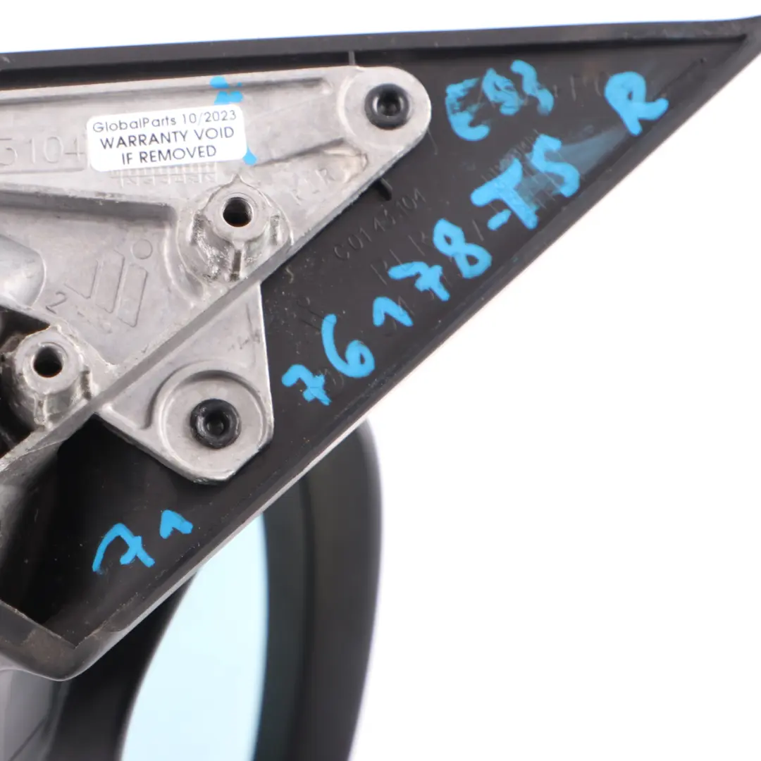 Fold Right Wing Mirror O/S Titansilber Titanium Silver 354 to BMW E92 E93 Power with Part number 7176178 BMW E92 E93 Power Fold Right Wing Mirror O/S Titansilber Titanium Silver 354 - SKU rhd-7176178-TS - Part number 7176178
