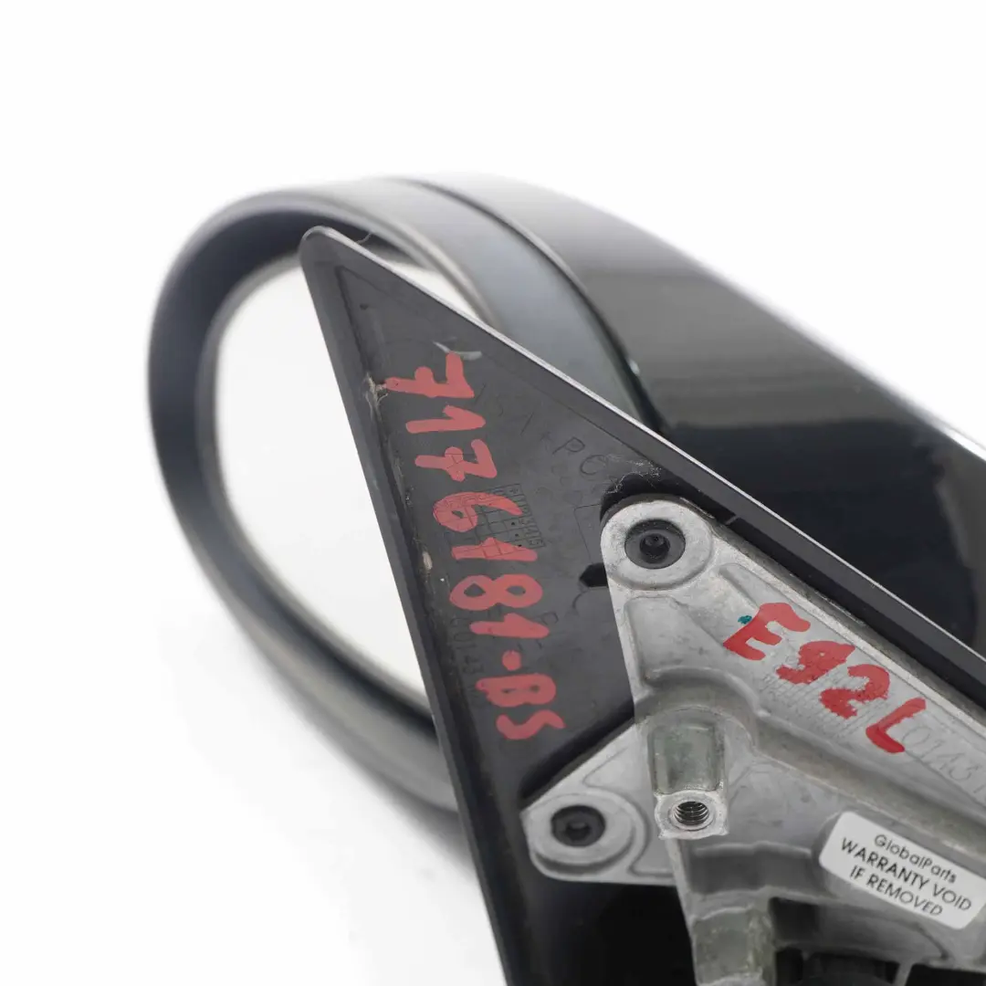 Door Wing Mirror BMW E92 E93 Auto Dip Power Fold Left N/S Black Sapphire 475 to with Part number 7176181 Door Wing Mirror BMW E92 E93 Auto Dip Power Fold Left N/S Black Sapphire 475 - SKU rhd-7176181-BS - Part number 7176181