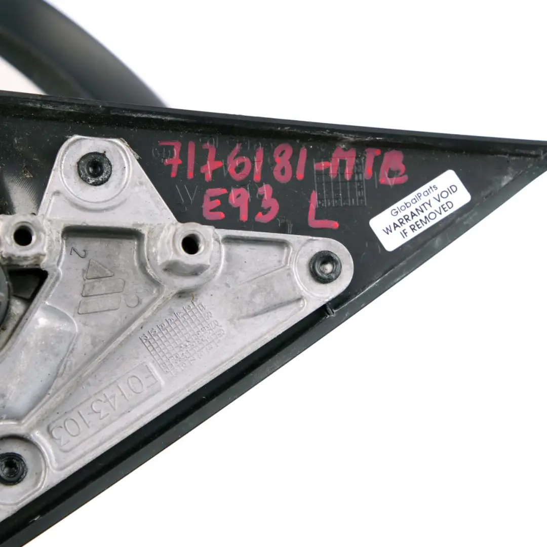 Dip Power Fold Left Wing Mirror N/S Montegoblau Montego Blue to BMW E92 E93 Auto with Part number 7176181 BMW E92 E93 Auto Dip Power Fold Left Wing Mirror N/S Montegoblau Montego Blue - SKU rhd-7176181-MTB - Part number 7176181