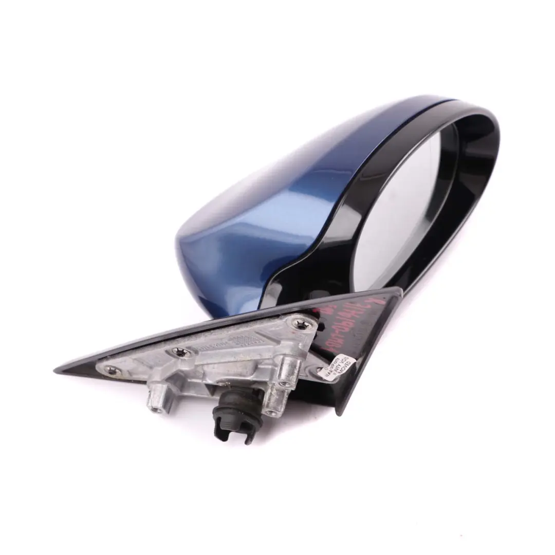BMW 3 E92 E93 1 M Sport Right O/S Heated Wing Mirror Memory Le Mans Blau Blue - SKU rhd-7176190-LMB1 - Part number 7176190
