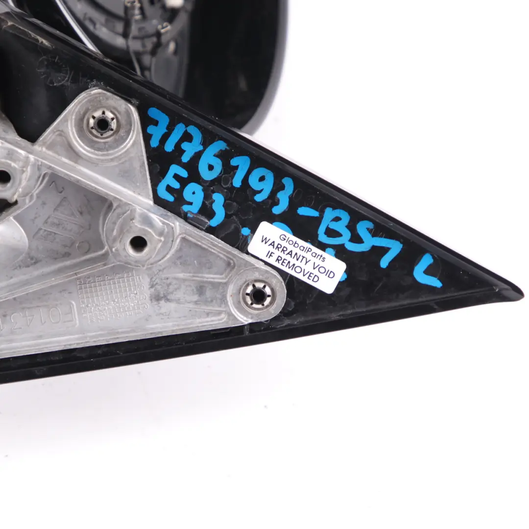 Fold Left Wing Mirror N/S High Gloss Black Sapphire to BMW 3 Series E92 1 Power with Part number 7176193 BMW 3 Series E92 1 Power Fold Left Wing Mirror N/S High Gloss Black Sapphire - SKU rhd-7176193-BS1 - Part number 7176193