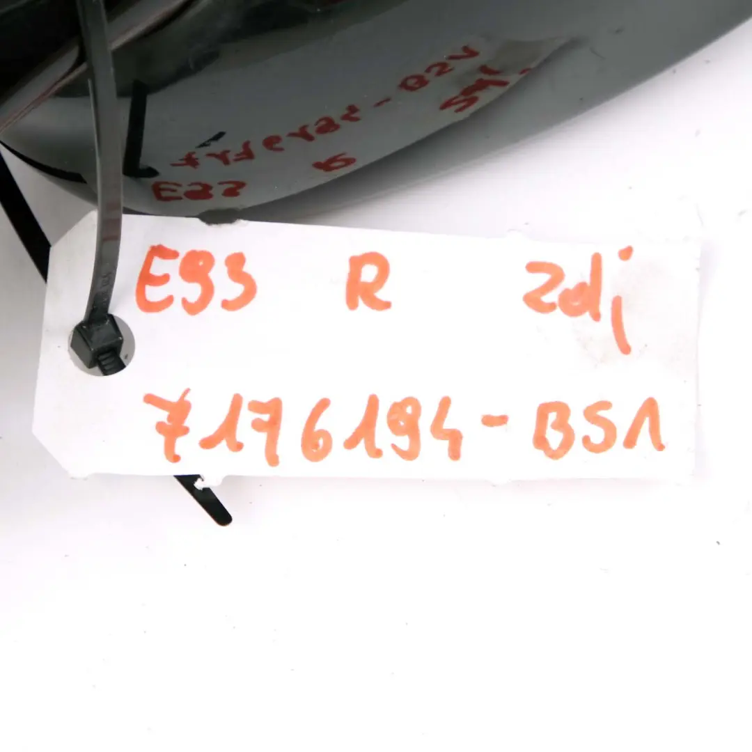 Wing Mirror BMW E92 E93 1 Power Fold Right O/S High Gloss Black Sapphire 475 to with Part number 7176194 Wing Mirror BMW E92 E93 1 Power Fold Right O/S High Gloss Black Sapphire 475 - SKU rhd-7176194-BS1 - Part number 7176194