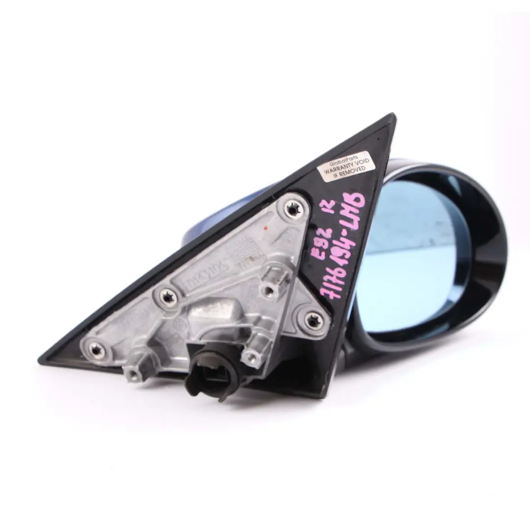 Wing Mirror BMW E92 Power Fold Heated Right O/S High Gloss Le Mans Blau Blue 381 to with Part number 7176194 Wing Mirror BMW E92 Power Fold Heated Right O/S High Gloss Le Mans Blau Blue 381 - SKU rhd-7176194-LMB - Part number 7176194