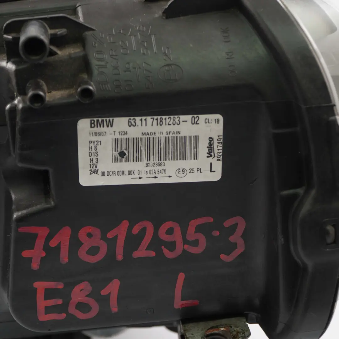 AHL Xenon Headlight Headlamp Lamp Left N/S 7181283 to BMW E81 E87 LCI 3 with Part number 7181295 BMW E81 E87 LCI 3 AHL Xenon Headlight Headlamp Lamp Left N/S 7181283 - SKU rhd-7181295-3 - Part number 7181295
