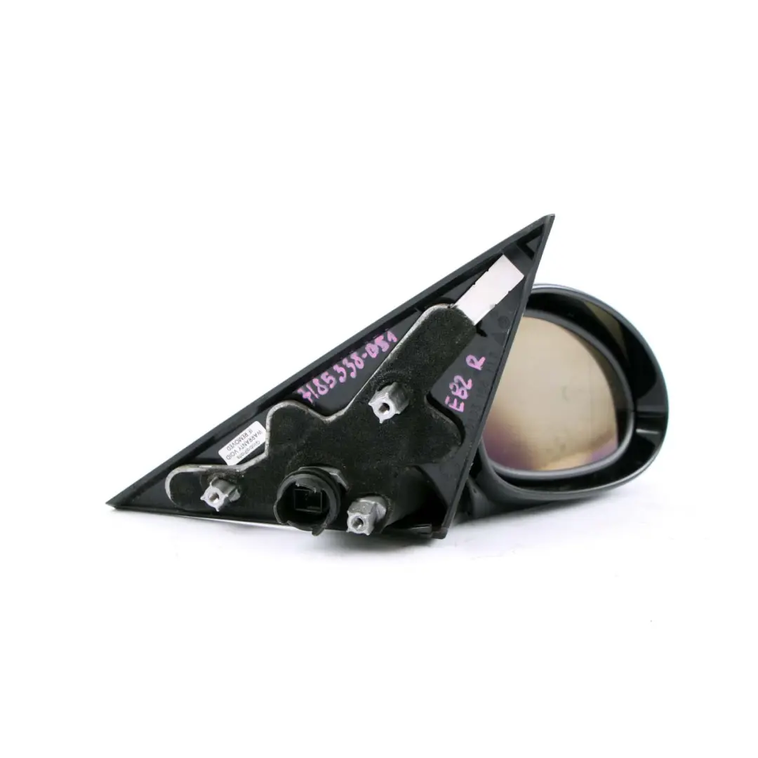 Wing Mirror BMW E81 E82 M Sport Power Fold Auto Dip Right O/S Black Sapphire 475 to with Part number 7185338 Wing Mirror BMW E81 E82 M Sport Power Fold Auto Dip Right O/S Black Sapphire 475 - SKU rhd-7185338-BS1 - Part number 7185338