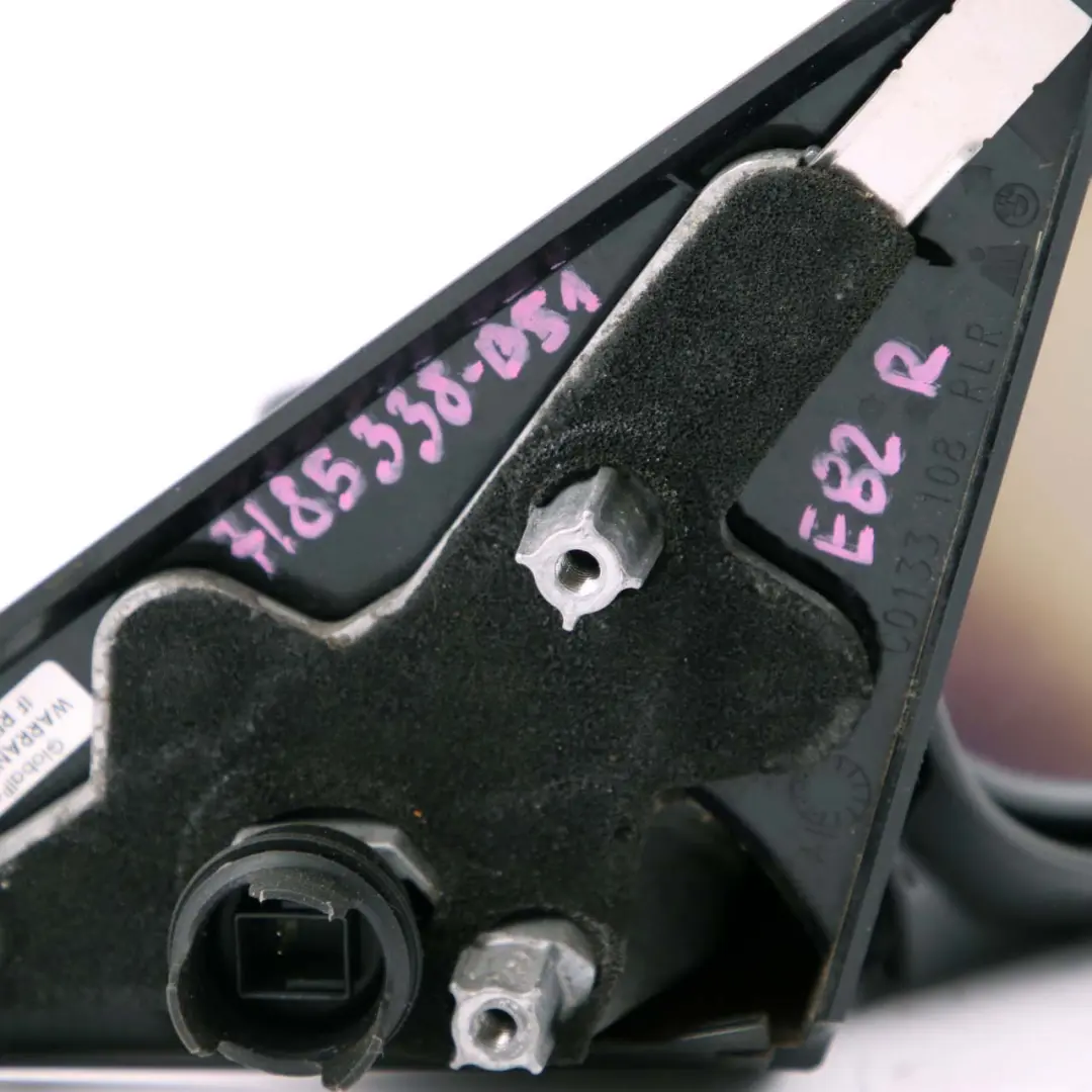  Wing Mirror BMW E81 E82 M Sport Power Fold Auto Dip Right O/S Black Sapphire 475 - SKU rhd-7185338-BS1 - Part number 7185338