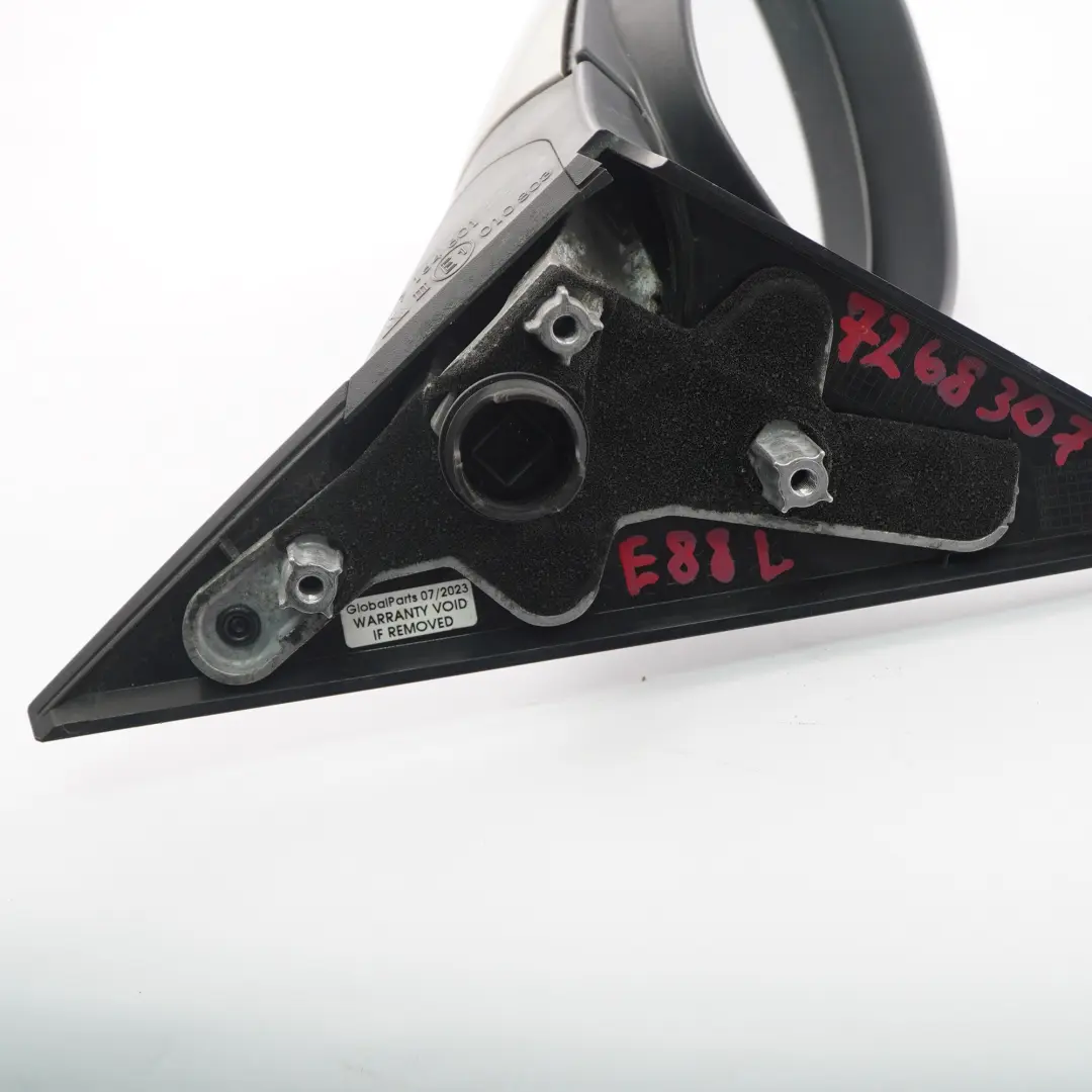 Wing Mirror BMW E81 E82 E88 Outside Left N/S Cashmere Silver - A72 3 Pins to with Part number 7185355 Wing Mirror BMW E81 E82 E88 Outside Left N/S Cashmere Silver - A72 3 Pins - SKU rhd-7185355-KAS2 - Part number 7185355