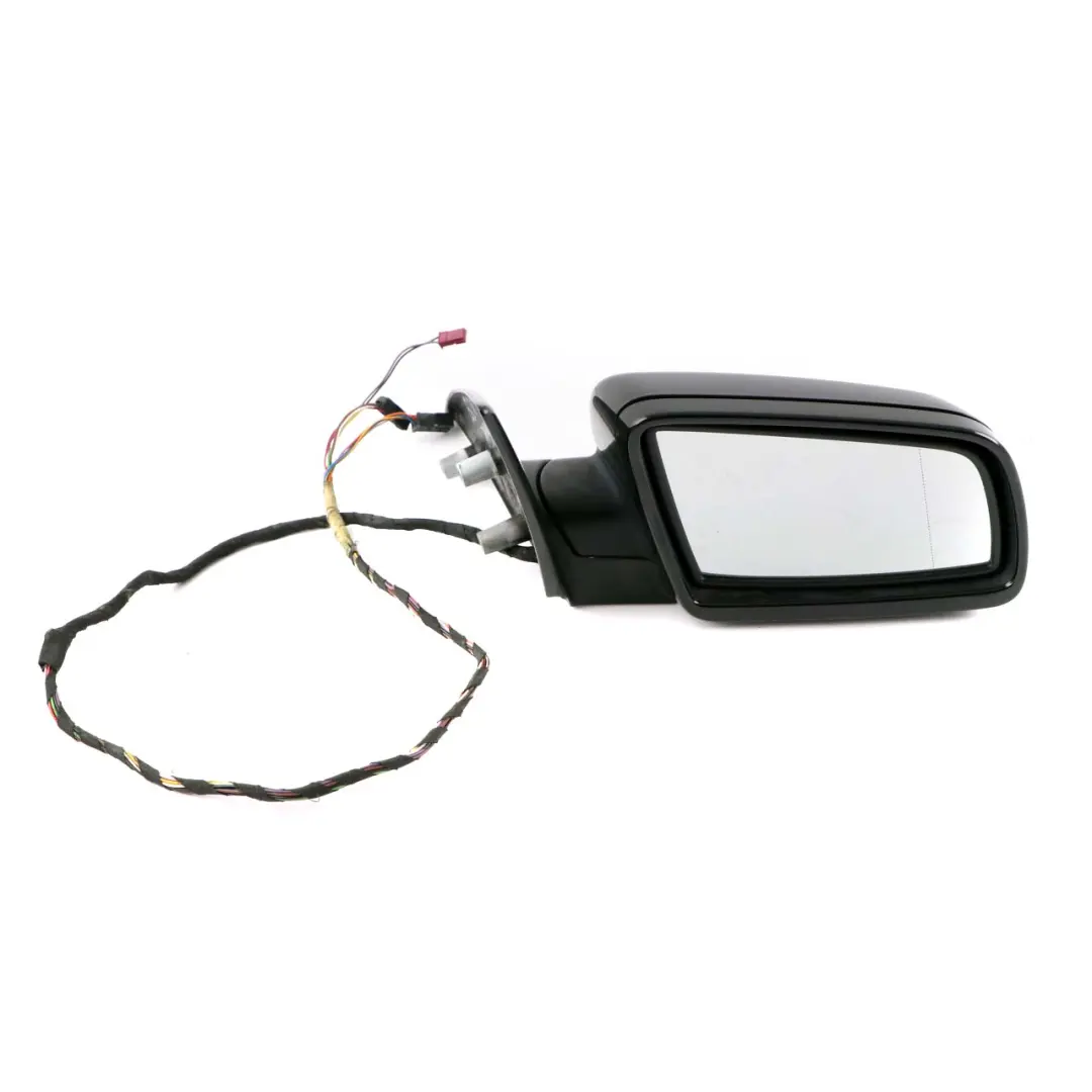 BMW 6 E63 E64 Auto Dip Power Fold Heated Right Wing Mirror O/S Black Sapphire - SKU rhd-7189350-BS - Part number 7189350