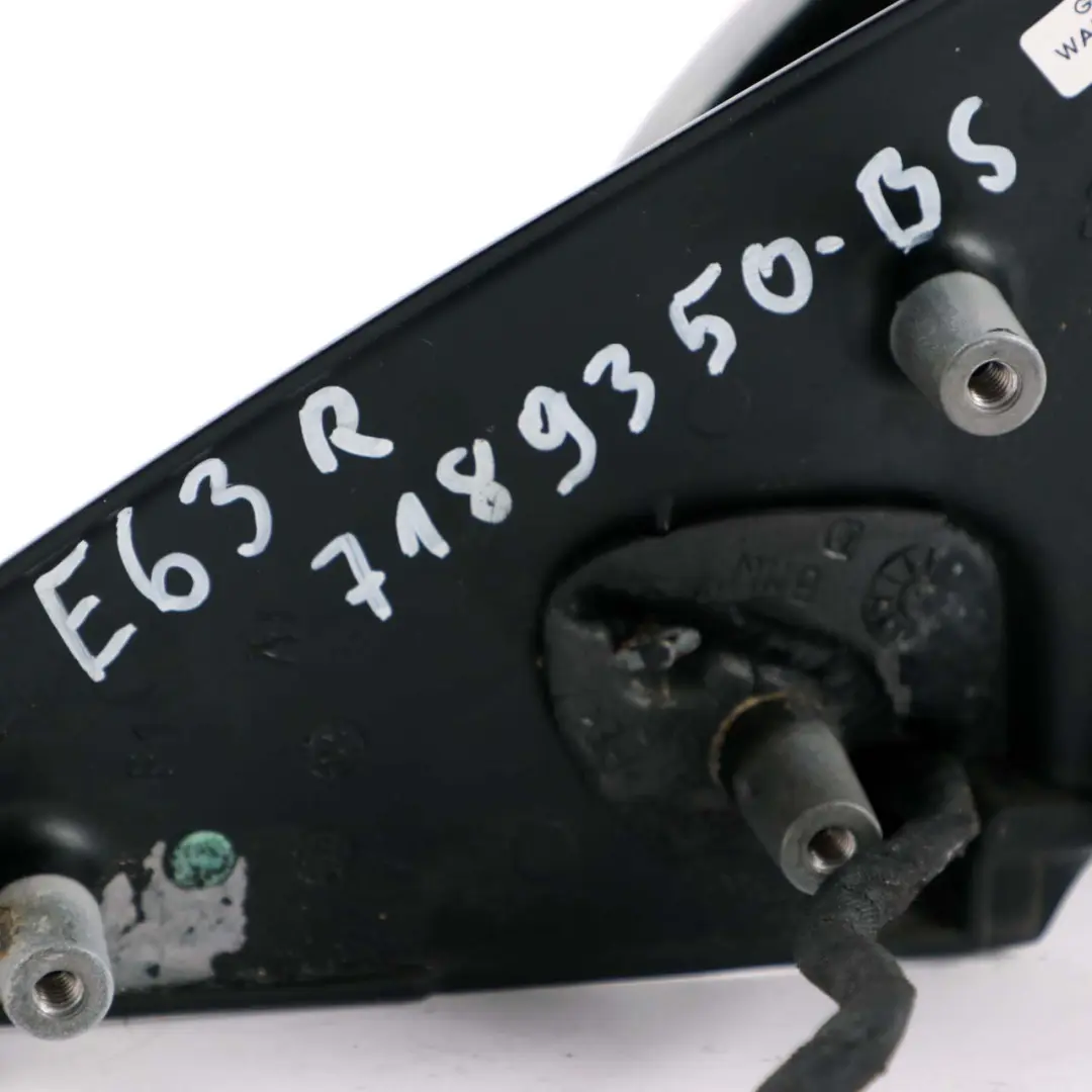 Dip Power Fold Heated Right Wing Mirror O/S Black Sapphire to BMW 6 E63 E64 Auto with Part number 7189350 BMW 6 E63 E64 Auto Dip Power Fold Heated Right Wing Mirror O/S Black Sapphire - SKU rhd-7189350-BS - Part number 7189350