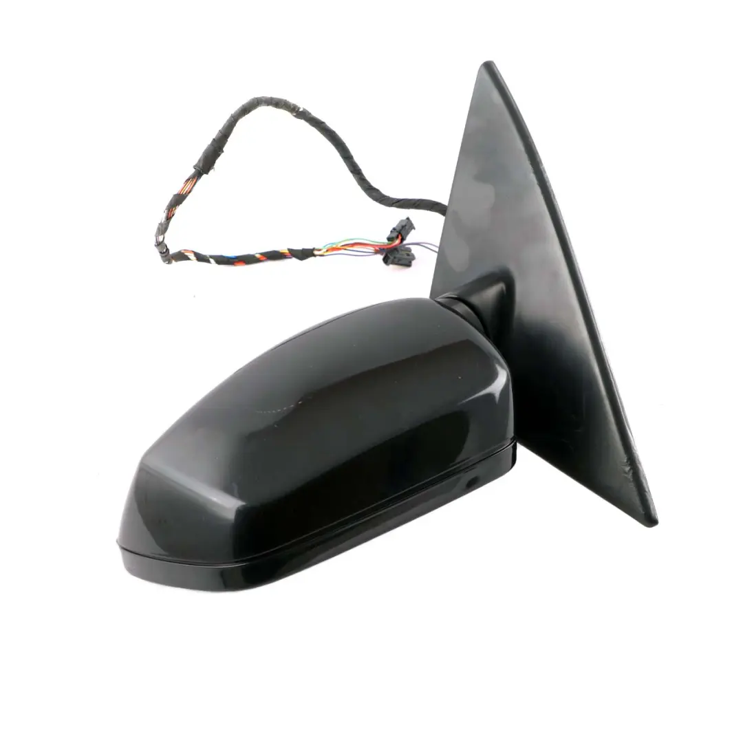BMW 6 E63 E64 Auto Dip Power Fold Heated Left Wing Mirror N/S Black Sapphire 475 - SKU rhd-7189351-BS - Part number 7189351